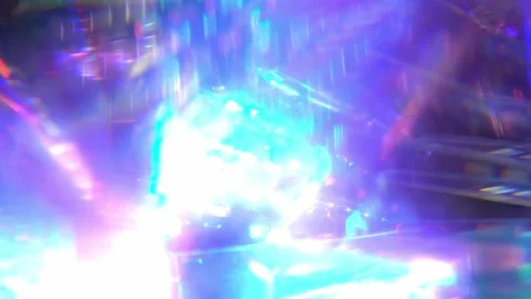 An ethereal rainbow transparent light flare effect. Christmas light leaks Video stock 254658993