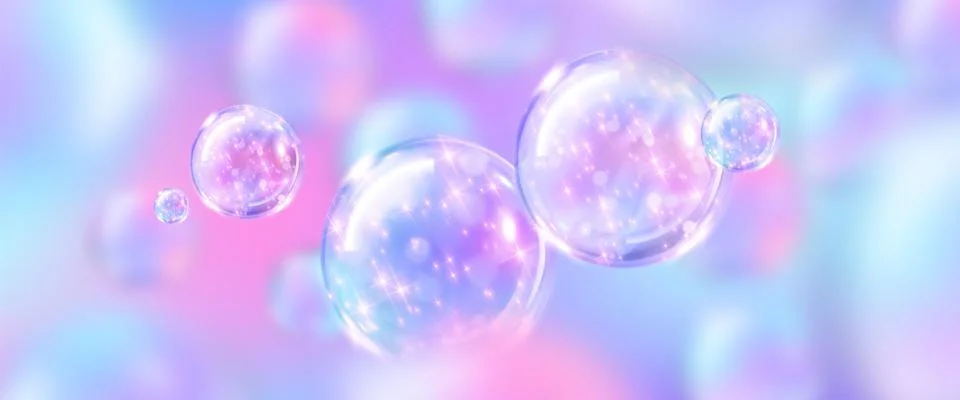 Ethereal sparkle bubble bg Stock Illustration