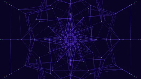 Ethereal Spiderweb With Blue Network On Dark Canvas 스톡 동영상 247233544