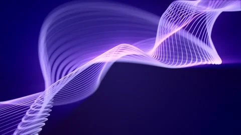 Ethereal strings floating on a dark blue background. Seamless loop animation Stock Footage 276374626
