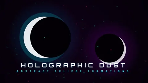 Ethereal twin crescent moons floating in deep outer space cosmos Stock Footage 337656239