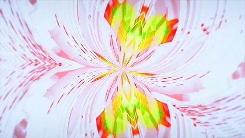 Ethereal white and red abstract flowing flower animation Stock Footage 343537281