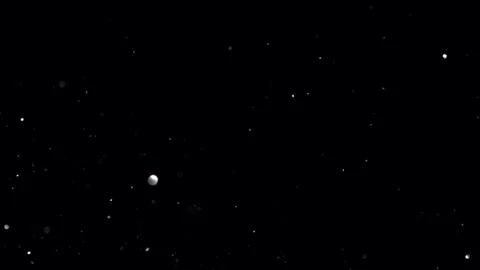 Ethereal White Particles Flying Softly in Dark Space Stock Footage 331947374