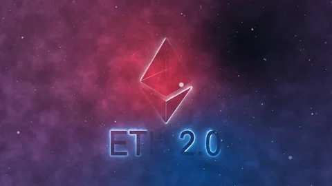 Ethereum animation on the future background. Stock Footage 143693881