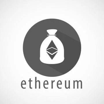 Ethereum Bag Icon Illustrazione stock