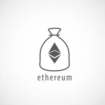Ethereum Bag Icon Stock Illustration