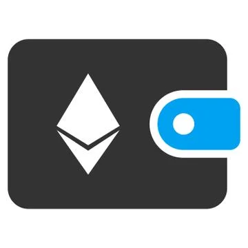 Ethereum Billfold Flat Vector Icon Stock Illustration