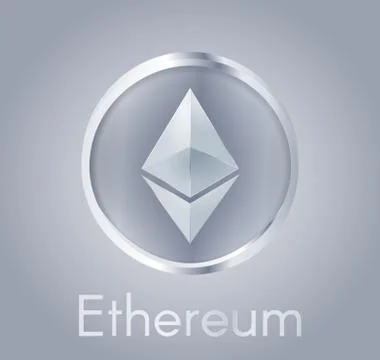 Ethereum blue silver Stock Illustration