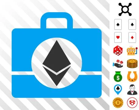 Ethereum Case Icon with Bonus 스톡 일러스트