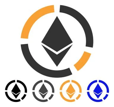 Ethereum Circle Diagram Vector Icon Ilustración de archivo
