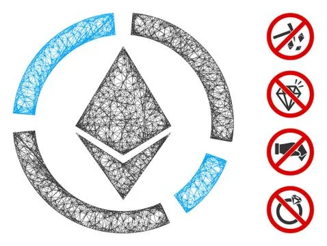 Ethereum Circle Diagram Web Vector Mesh Illustration イラスト素材