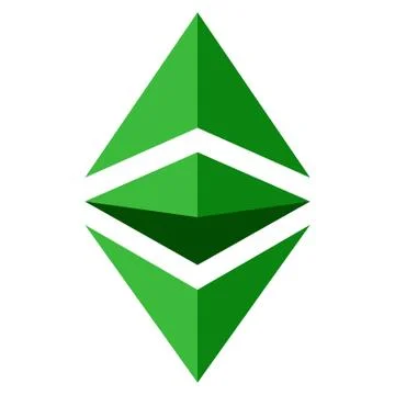 Ethereum Classic Flat Icon Illustrazione stock