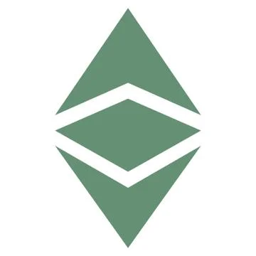 Ethereum Classic Flat Icon Illustrazione stock