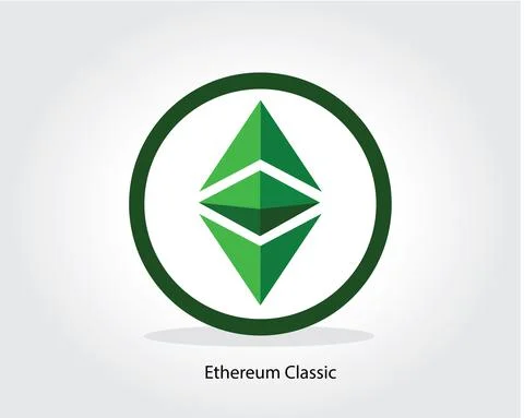 Ethereum Classic logo cryptocurrency vector illustration Stock Illustration