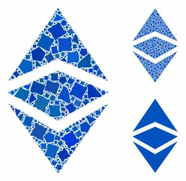 Ethereum classic Mosaic Icon of Bumpy Items Stock Illustration