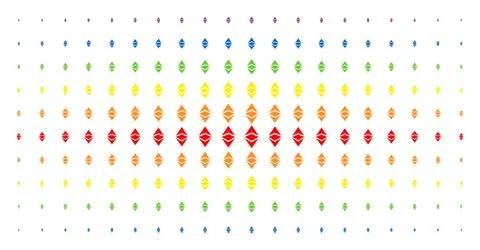 Ethereum Classic Spectrum Halftone Pattern Illustrazione stock
