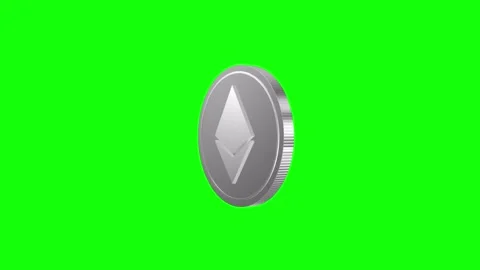 Ethereum Coin 3D Spining Animation Green Screen 動画素材 276164571