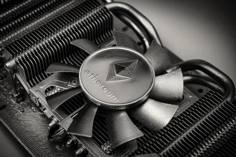Ethereum coin Stock Photos