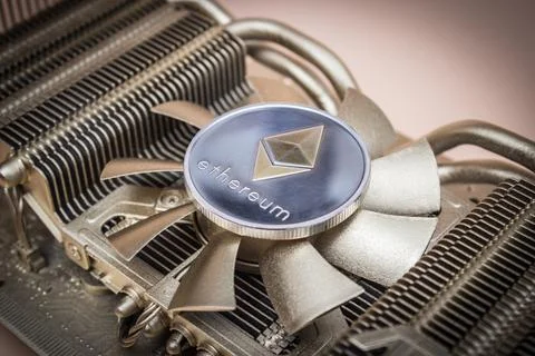 Ethereum coin Stock Photos