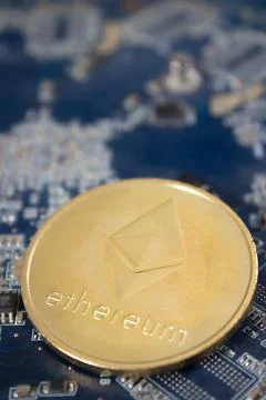 Ethereum coin Stock Photos