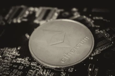 Ethereum coin Stock Photos