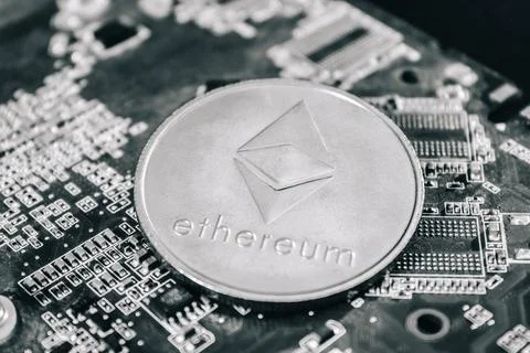Ethereum coin Stock Photos
