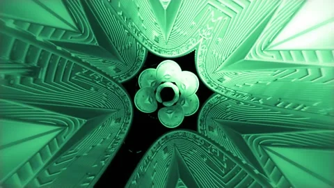 Ethereum Coin Time Tunnel Effect Rust Green 動画素材 238807781