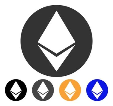 Ethereum Coin Vector Icon Stock Illustration