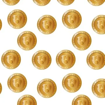 Ethereum coins pattern background Illustrazione stock