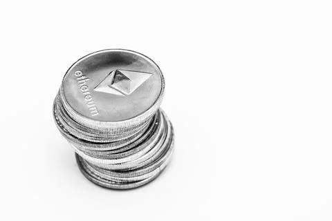 Ethereum coins Stock Photos
