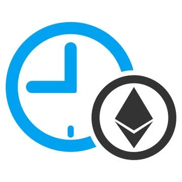 Ethereum Credit Clock Flat Icon Stock Illustration