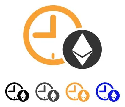 Ethereum Credit Clock Vector Icon Illustrazione stock