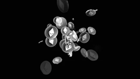 Ethereum crypto coin token loop animation Vídeos de archivo 160555759