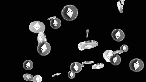 Ethereum crypto coin token loop animation Stockbeeldmateriaal 160555980