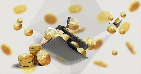 Ethereum cryptocoins Stock Illustration