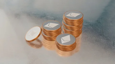 Ethereum Cryptocurrency Coin Loop Stock-Footage 85418522