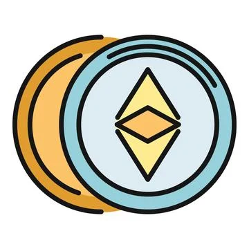 Ethereum cryptocurrency coin stack representing digital finance Stock Illustration