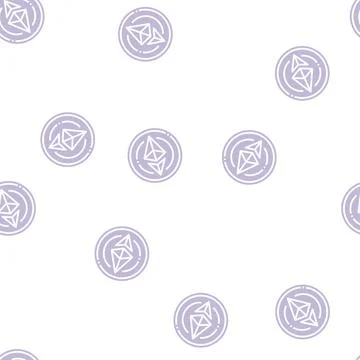 Ethereum cryptocurrency glyph seamless pattern Stock Illustration