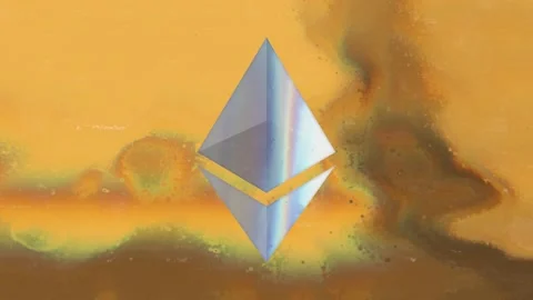 Ethereum Cryptocurrency Holographic Background Loop Video stock 172273372