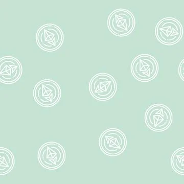 Ethereum cryptocurrency line seamless pattern Stock Illustration