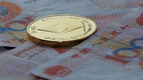 Ethereum. Cryptocurrency loopable rotation shot. Stock Footage 86487411