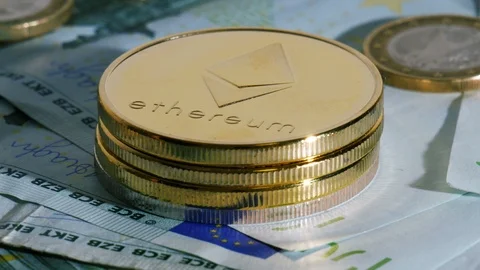 Ethereum. Cryptocurrency loopable rotation shot. Stock Footage 86489602