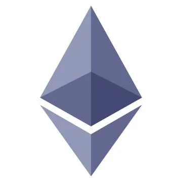 Ethereum Crystal Flat Icon Illustrazione stock