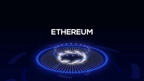 Ethereum Data Protection. Digital Money Exchange. Future Technology. Stock Footage 194529193