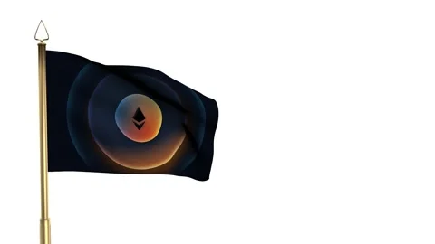 Ethereum flag Stock Footage 166441325