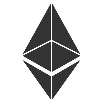 Ethereum Flat Icon Illustrazione stock