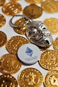 Ethereum grey token Stock Photos