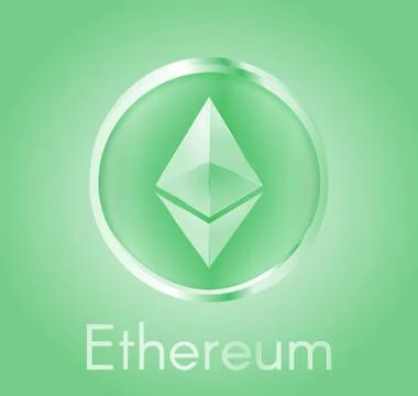 Ethereum light green Stock Illustration