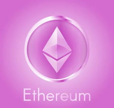Ethereum light purple Stock Illustration