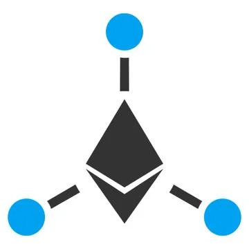 Ethereum Links Flat Icon Illustrazione stock